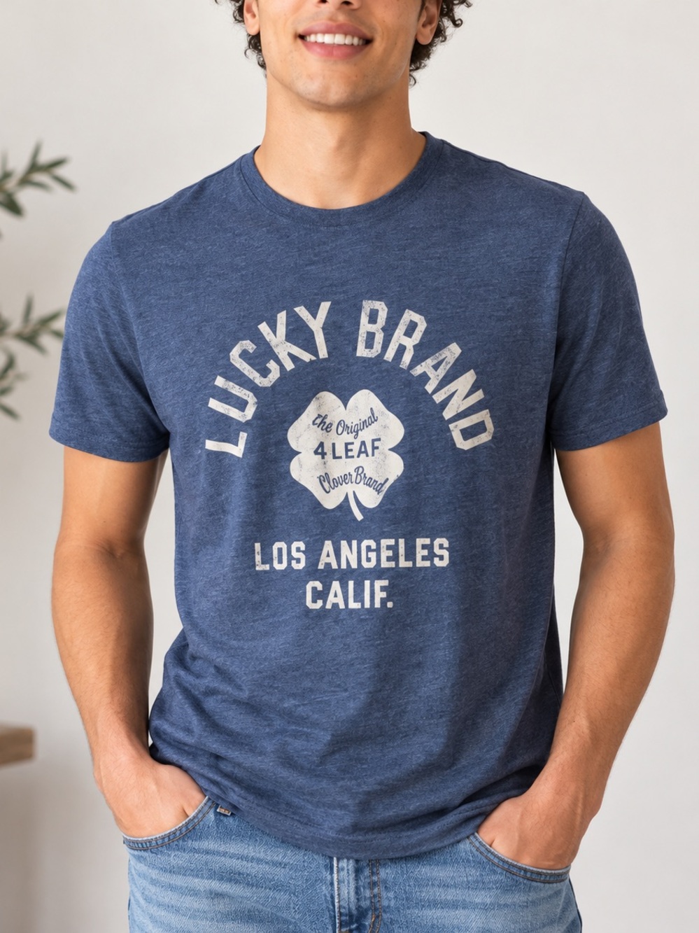 Lucky Brand Men’s 4 Leaf Clover Graphic T-Shirt